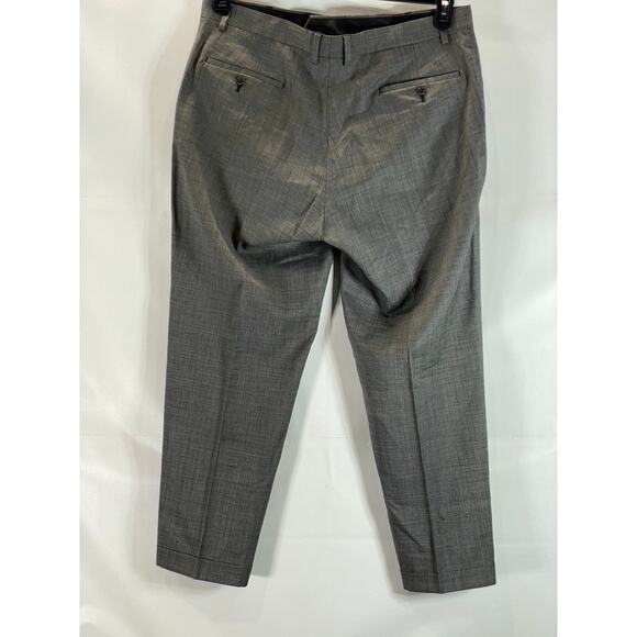 PRONTO UOMO Men's Black Modern-Fit Flat Front Wool Dress Pants SZ 39X30 - Picture 2 of 12